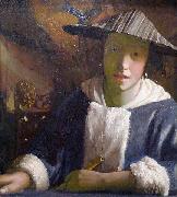 Johannes Vermeer Girl with a flute. Spain oil painting artist
